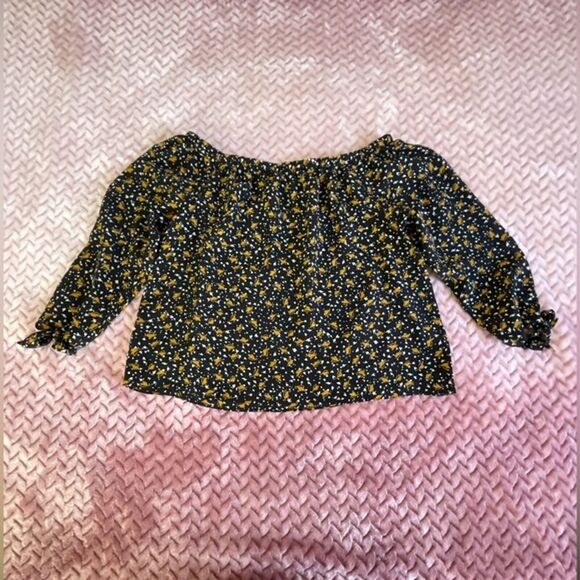 Madewell Silk Off-the-Shoulder Top in Falling Leaves Womens Size XXS - Picture 5 of 8